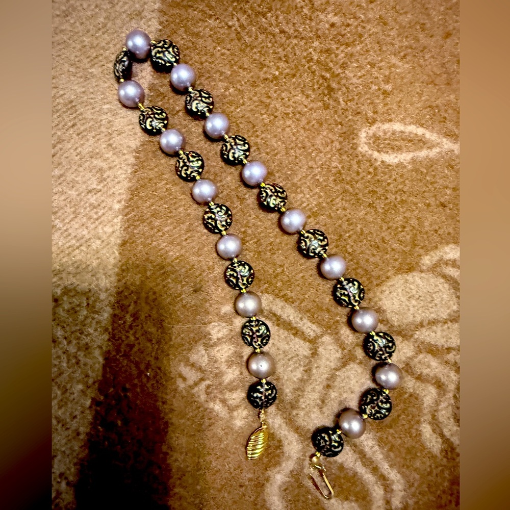 Handmade Necklace by Willam Holman Elegant Silver purple beads one of a kind